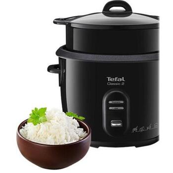 Tefal RK103811 Classic 2 рисоварка, 600 Вт, 5 л, 3 программы, черный, корзина для пароварки, поддержание тепла (RK103811)