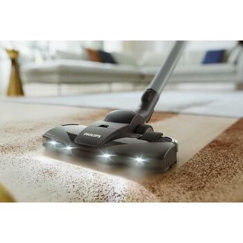 Philips цилиндрический пылесос XD8142/12, 900 Вт, 4 л мешок для пыли, HEPA фильтр, уровень шума 75 дБ, белый (XD8142/12)