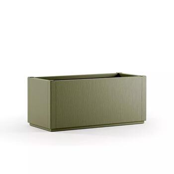 Stefanplast Ethica 2168502, puķu kaste, 80x36x35cm, 80L, zaļa, modulāra, plastmasa, drenējoša apakša (2168502)