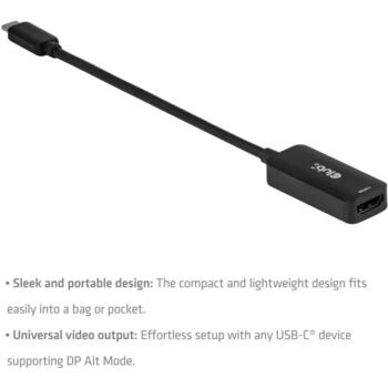 Club3D CAC-2505 USB-C-HDMI adapteris, 8K60Hz, DP Alt Mode, HDCP 2.3, DSC1.2a, 0.12m, melns (CAC-2505)