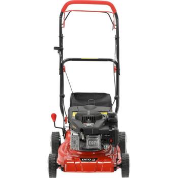 Yato Benzīna zāles pļāvējs YT-85521, 2.1 kW, 410 mm, 25-75 mm, 40 l, 123 cm³, LONCIN LC1P65FE-3, pašgājējs, aizmugures izmešana (YT-85521)