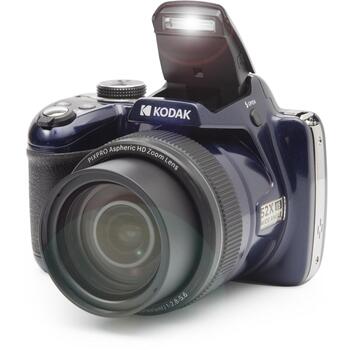 Kodak Цифровая камера AZ528 BLUE, 16 МП, 52x оптическое увеличение, 3,0 дюйма LCD, Wi-Fi, 1100 мАч аккумулятор (AZ528 BLUE)