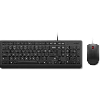 Lenovo Essential Wired Combo klaviatūra un pele 4X31R64442, USB, 3 pogas, melna, izturīga pret izliešanu, Windows 11 (4X31R64442)