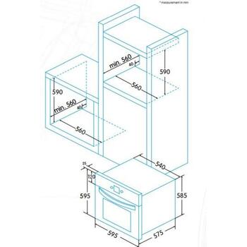 Edesa Духовка EOE-8060 P X 921270231, 65 L, 1, 1100 W, 1500 W, 3500 W, 10 программ, Пиролитическая очистка, LED экран, Черный (921270231)