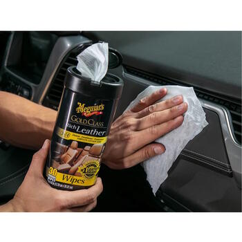 Meguiar’s G10900 – Gold Class Rich Leather Wipes – салфетки для ухода за кожей (25 шт., США) (G10900)