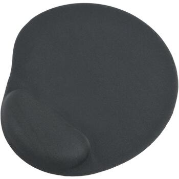 Gembird gēla peles paliktnis MP-GEL-BK, 240x220mm, 3mm, melns, gēla, gumijas, ar plaukstas atbalstu (MP-GEL-BK)