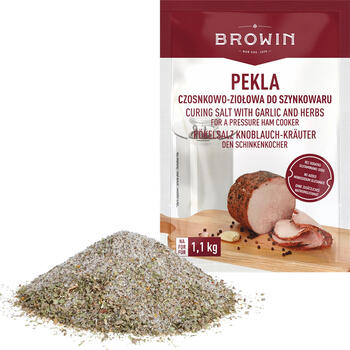 Browin Соль для засолки с чесноком и травами МОДЕЛЬ 410022, 100 г, подходит для варки ветчины (410022)