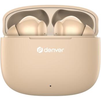 Denver Беспроводные наушники TWE-48 Nude 111191120520, 4,3г, 20Гц-20кГц, Bluetooth V5.3, HFP, HSP, A2DP, AVRCP (111191120520)