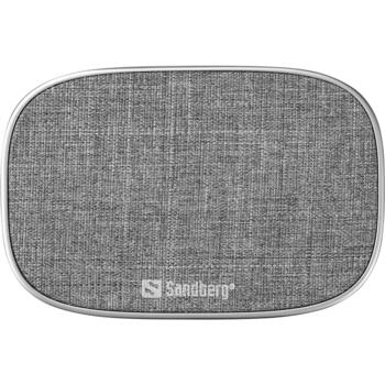 Sandberg Bezvadu lādētājs SleekPad 441-60, 5V/1A, 9V/1,12A, 9V/1,67A, 15W, Qi, 1 USB ports, pelēks, alumīnijs, audums (441-60)