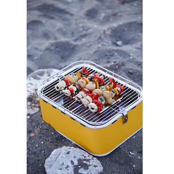 Barbecook Carlo угольный настольный гриль для готовки на улице 38.5x28.5см вентилятор регулировка воздуха 44x33x21см BC-CHA-1016 Yellow Sunshine (BC-CHA-1016)