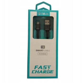 Devia USB кабель, 120EC0180002, 5V, 2.1A, 1m, Micro USB, USB, передача данных, зарядка (120EC0180002)