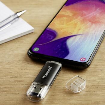 Intenso USB флеш-накопитель 3539491 128 ГБ, USB 3.2 Gen 1, скорость чтения 70 МБ/с, OTG, USB Type-A, USB Type-C (3539491)