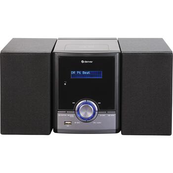 Denver MDA-285 111161100170, 50W, DAB+/FM, Bluetooth, USB, CD, MP3, 3.5mm AUX, будильник, черный (111161100170)