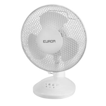 Eurom VT12 Blanc galda ventilators telpu dzesēšanai 30W 30cm oscilācija 3 ātrumi kompakts balts (385434)