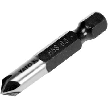 Yato urbis YT-44721, 6.3mm, 40mm, HSS, 45°, 5 asmeņi, sešstūra uzgalis, metālam, kokam (YT-44721)