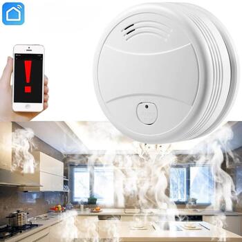 Spring Smart WiFi Дымовой детектор T-MLX56670, батарея 9V DC, <10uA, <100mA, >80dB, 0°C - 50°C, <95%, <7.0V ±0.2V (T-MLX56670)