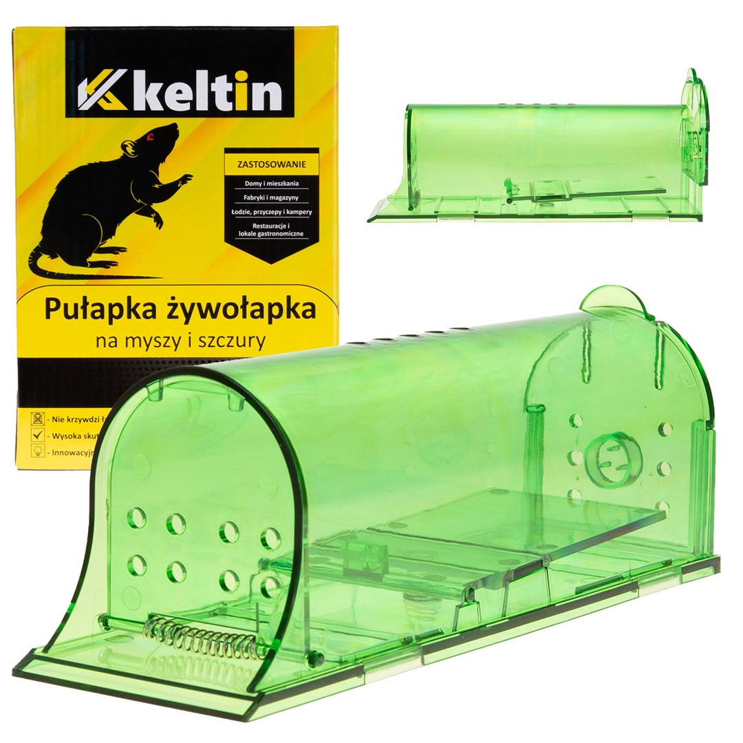 Keltin slazds pelēm K02508, 2 gab, 19 cm x 6 cm, 7 cm, caurspīdīgi zaļš, humāna ķeršana, neplastmasas materiāls (K02508)
