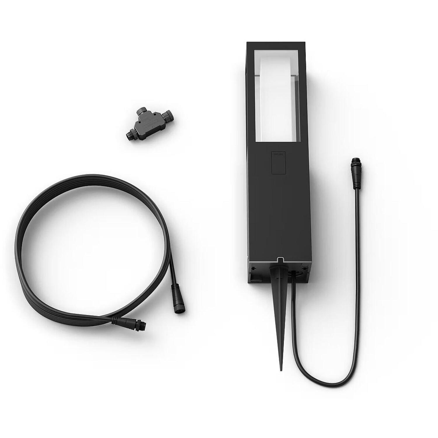 Philips Hue уличный пьедестальный фонарь Impress 8718696170526, 8Вт, 1200лм, IP44, 2000-6500K, LED, черный, Bluetooth/Zigbee (8718696170526)