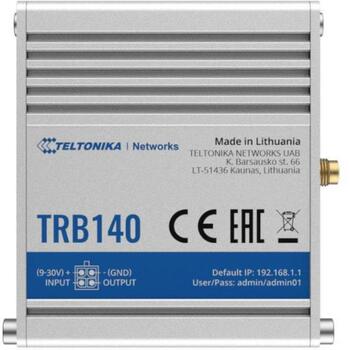Teltonika Vārti TRB140 TRB140003000 LTE Cat 4, Gigabit Ethernet, 0.13 kg (TRB140)