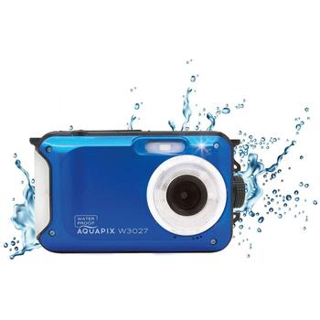 Easypix Цифровая фотокамера Aquapix W3027 Wave Marine 10034, 5MP, 2.7 дюйма, 4x цифровой зум, водонепроницаемая до 3 м, синяя (10034)