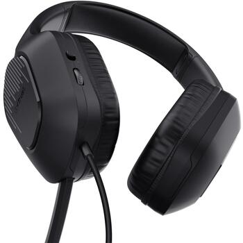 Trust austiņas GXT 415 Zirox, 50 mm, 20 - 20000 Hz, 2 m, melna, regulējams galvas stienis, salokāms mikrofons (24990)