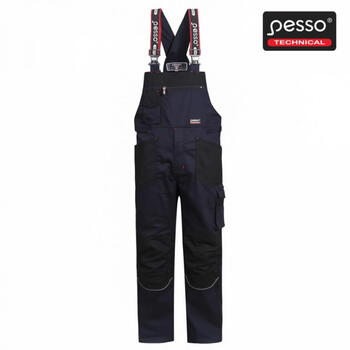 Pesso Puskombinezons Stretch 215 DP215M_46/164, 46/164, tumši zils, 98% kokvilna, 2% elastāns, 260g/m², RIPSTOP, trīskāršas šuves (DP215M_46/164)