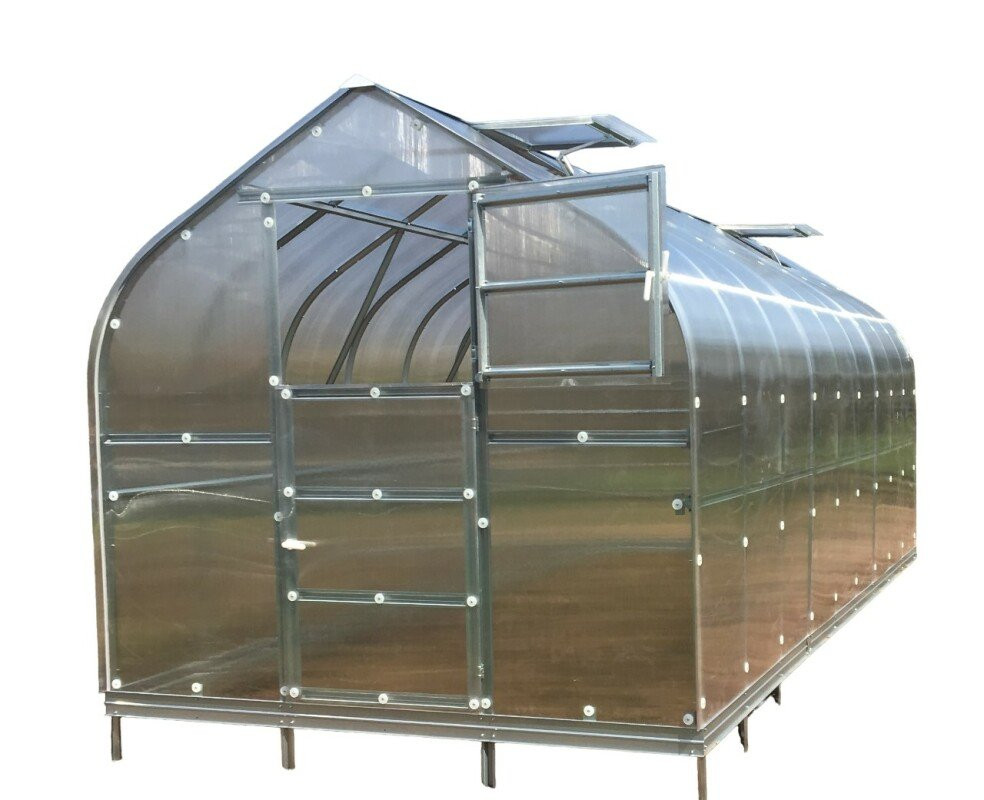 Siltumnīca KLASIKA STANDART 15 - 2,5x6m ar pamatiem- 6mm polikarbonāta 4779037490288 (4779037490288)