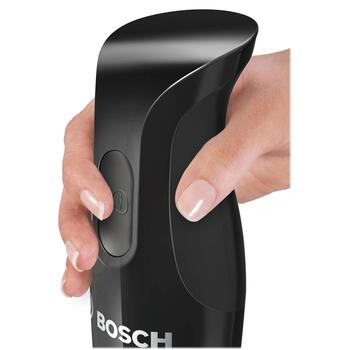 Bosch Погружной блендер MSM2650B, 600 Вт, 12 скоростей, измельчитель, мини-измельчитель, черный (MSM2650B)