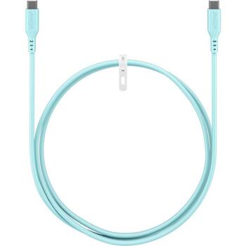 Goobay USB-C Силиконовый кабель 77744, 1.5м, USB-C мужской, 60W PD, 480 Мбит/с, бирюзовый (77744)