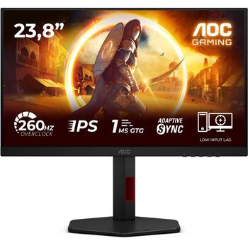 Aoc Монитор 24G4ZR, 1920 x 1080, 240 Гц, 1 мс, Fast IPS, G-Sync, HDR10, Эргономичный дизайн (24G4ZR)