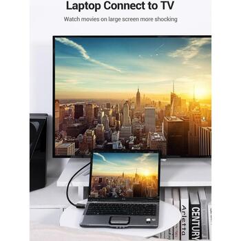 Vention Кабель DP на VGA 2M HBLBH, 2м, 1080p, прямой разъем, двойная защита (HBLBH)