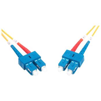 Digitus Оптический патч-кабель DK-2922-01, 1 м, SC/SC, одномодовый OS2, желтый, керамическая втулка, без галогенов (DK-2922-01)