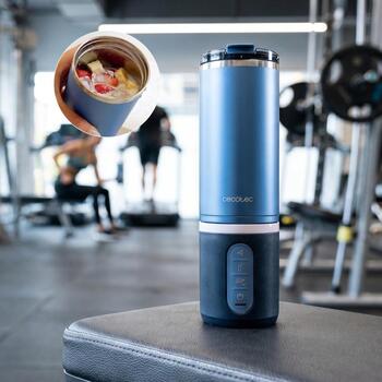 Cecotec Блендер Power Titanium Shake2Go A01_EU01_123296, 180 Вт, 0,6 л, 11,1 В, без BPA, нержавеющая сталь, USB Type-C (A01_EU01_123296)