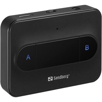 Sandberg Bluetooth adapteris 450-13, 5.3, 10m, 1 avots uz 2 austiņām, 3.5mm, USB-C, līdz 6h, līdz 3h (450-13)