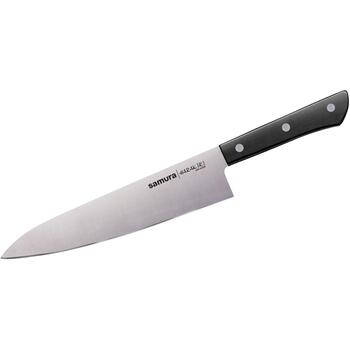 Samura Harakiri SHR-0280B, набор ножей 8-в-1, 5 ножей, магнитный держатель, ножницы, точилка, AUS-8, 58 HRC, рукоятка ABS (SHR-0280B)