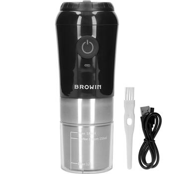 Browin 320503 elektriskā kafijas dzirnaviņas ar brūvētāju un termokrūzi, 6W, 30g, 180ml, 1200mAh, Micro-USB (320503)