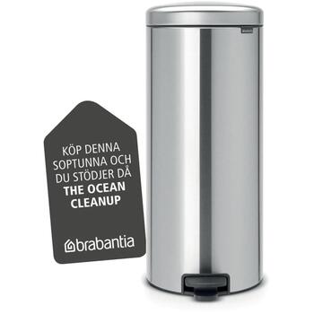 Brabantia NewIcon ведро с педалью 114380, 30 л, 29,3 см, 67,9 см, нержавеющая сталь, съемная внутренняя корзина (114380)