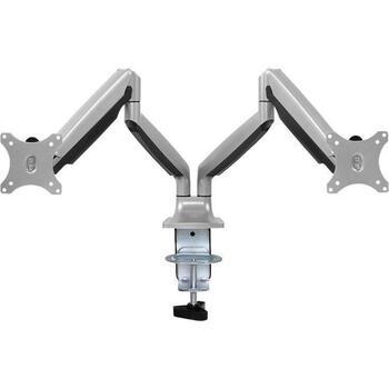 LogiLink крепление для монитора BP0043, 2 монитора, 13-32 дюйма, 2x9 кг, VESA 75x75/100x100 мм, газовая пружина, алюминий (BP0043)