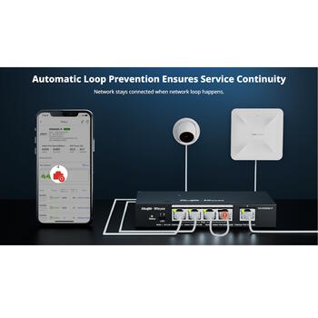 Ruijie RG-ES210GS-P 10-портовый Gigabit PoE+ коммутатор, 8x PoE+ 120W, 2x uplink, 20 Gbps, 6kV, облачное управление, черный (RG-ES210GS-P)