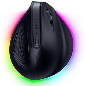 Razer ergonomiska bezvadu pele Pro Click V2 Vertical RZ01-05250100-R3G1, 30000 dpi, 8 pogas, RGB apgaismojums, mehāniskais slēdzis (RZ01-05250100-R3G1)