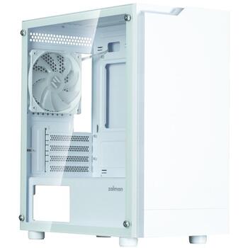 Zalman T4 Plus White Mini Tower Корпус ZM-T4 PLUS WHITE, 385x208x425mm, 3.9kg, mATX/Mini-ITX, 4xPCI, 1x120mm ARGB вентилятор (ZM-T4 PLUS WHITE)