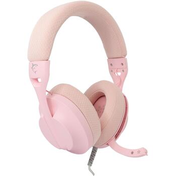 White Shark Провода игровая гарнитура PARROT PINK, 165g, Розовый, 1.8m, 121dB, 30Ω, 40mm, 2.0, 2 динамика, Выдвижной микрофон (PARROT PINK)