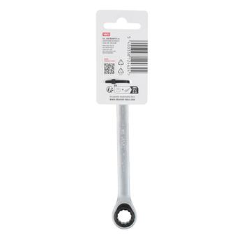 Kreator uzgriežņu atslēga KRTH30505, 178mm, 12mm, hroms-vanādijs, 72 zobi, sprūdrata gredzens, atvērts gals (KRTH30505)