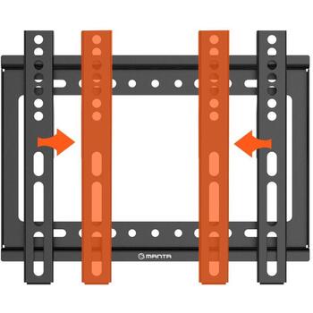 Manta Кронштейн P10, 200x200, 14''-43'', 25кг, черный, 1.9см от стены, 4 кронштейна, 8 дюбелей, 2 винта (P10)