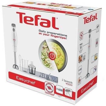 Tefal Ручной блендер Easychef HB453138, 450 Вт, 2 скорости, Турбо режим, Мини измельчитель, Мерная чаша, Венчик, Измельчитель, 0 (HB453138)