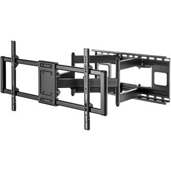 Sbox televizora kronšteins PLB-7486, 43-100 collas, 120kg, 200x200-800x400mm, melns, tērauds, noliecams, griežams (PLB-7486)
