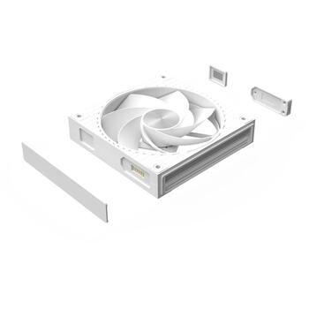 Zalman ventilators ZM-DF120R WHITE, 120mm, 2300RPM, 67.17CFM, 1.87mmH2O, 35.1dBA, ARGB, PWM, 2 lodīšu gultnis, apgrieztā lāpstiņa (ZM-DF120R WHITE)