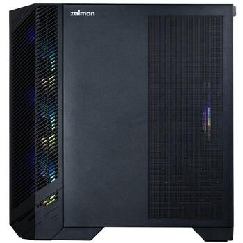 Zalman D50 BLACK, Midi Tower datora korpuss, ATX, 3x120mm ventilatori, melns, panorāmas stikls, USB-C (D50 BLACK)