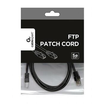 Gembird патч-кабель PP22-2M/BK, 2м, черный, CAT 5e, S-FTP, 0.04кг (PP22-2M/BK)