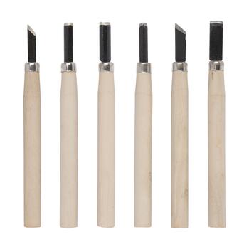 Kreator mini koka kaltu komplekts KRTH23601, 6 gab, 135 mm, 6 mm, koka rokturis (KRTH23601)